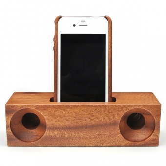 おしゃれな木製i Phone用スピーカースタンドです Life