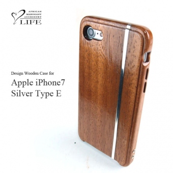 別注品:iPhone 7 専用木製ケース/シルバースタイルE