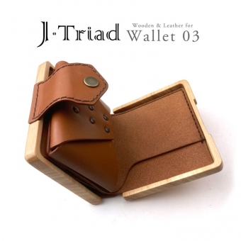 【J・Triad】木と革の財布03