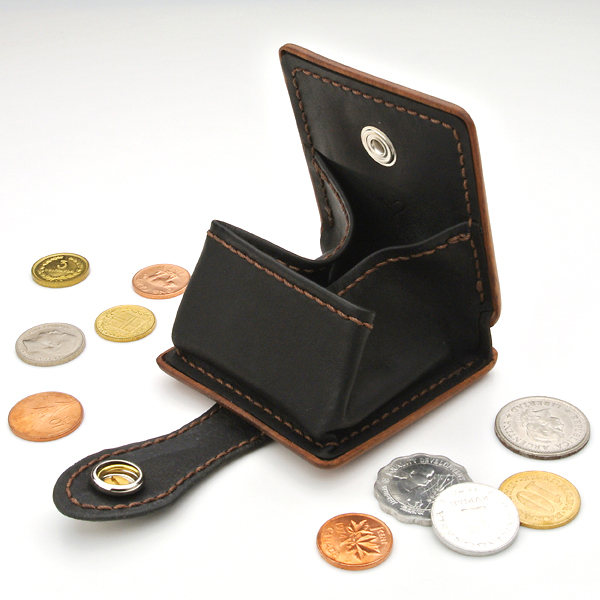 木と革のコインケース coin case | 木製雑貨「LIFE」