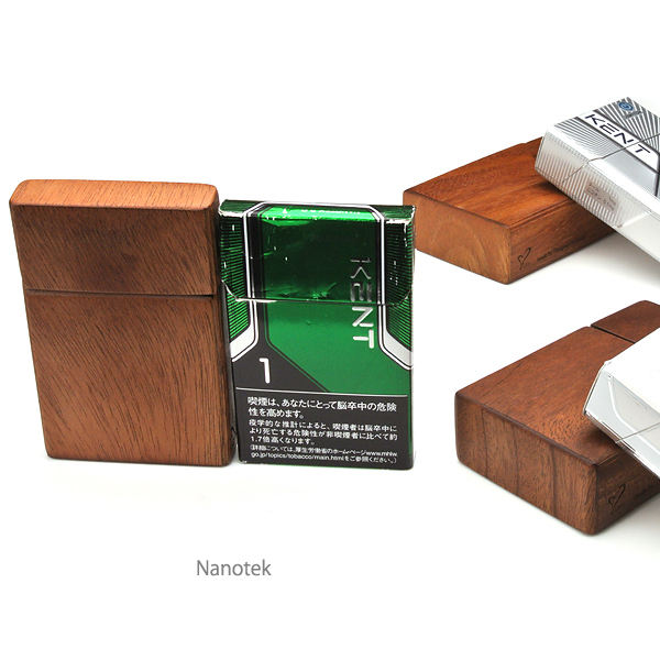 マホガニー製の木製タバコケースボックス用「LIFE」
